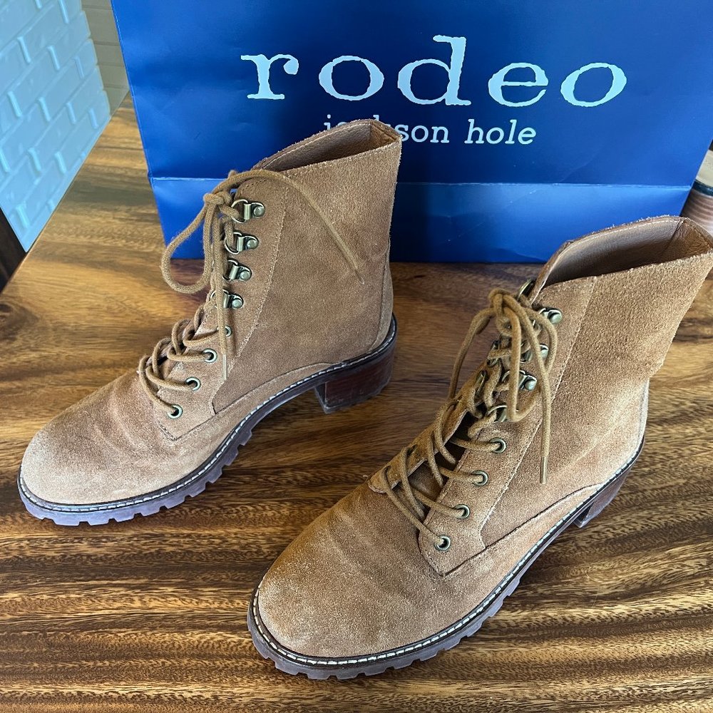 Madewell Lug Sole Brown Suede Boots